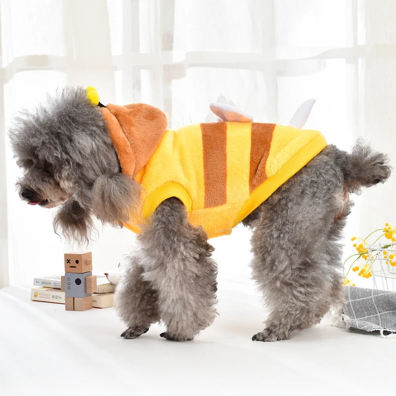Déguisement abeille peluche pour chien