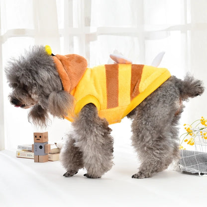 Déguisement abeille peluche pour chien