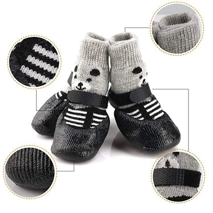 Chaussettes antidérapantes mignonnes pour chien