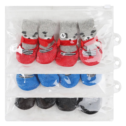 Chaussettes antidérapantes mignonnes pour chien