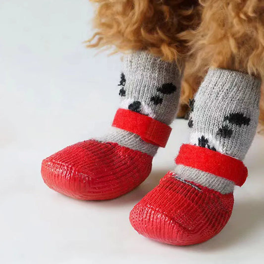 Chaussettes réglables colorées pour chien