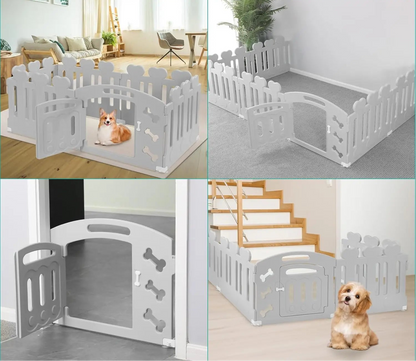 Parc intérieur pour chien avec porte