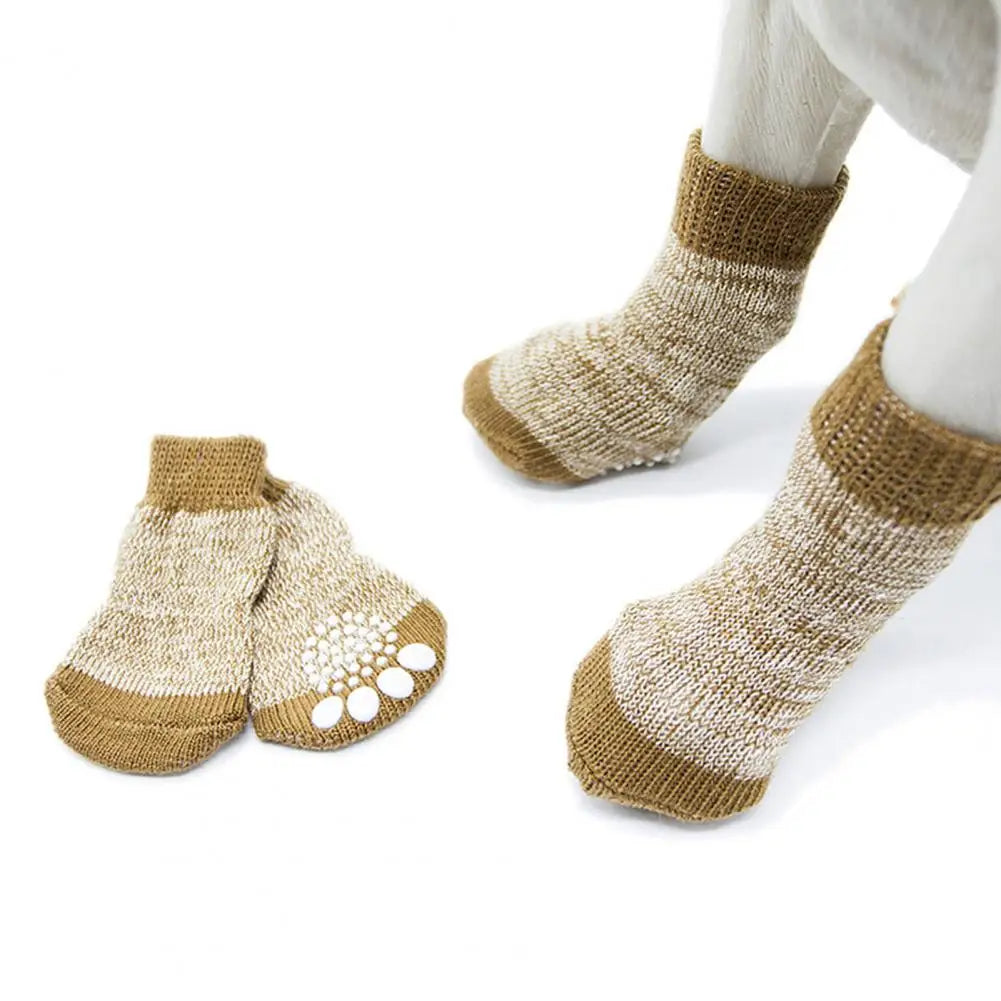 Chaussettes antidérapantes légères pour chien