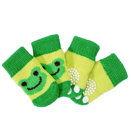 Chaussettes imprimées grenouille pour chien