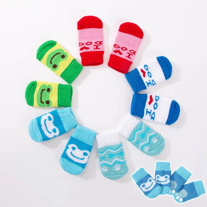Chaussettes imprimées grenouille pour chien