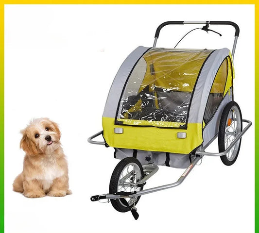 Remorque Vélo Jaune Pour Chien