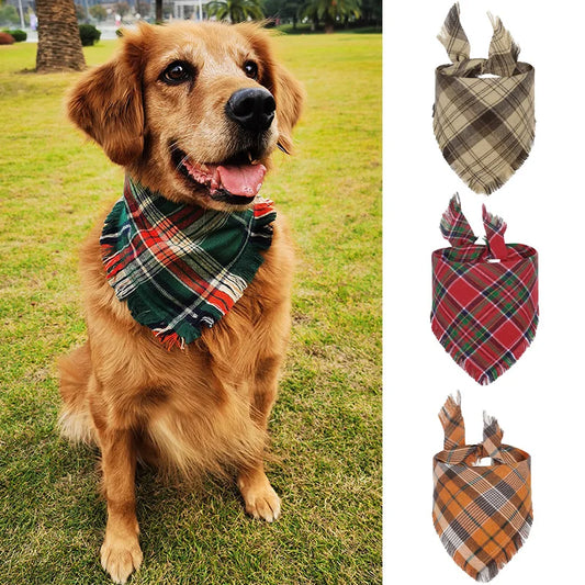 Bandana Pour Chien aux Carrés