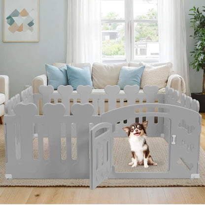 Parc intérieur pour chien avec porte