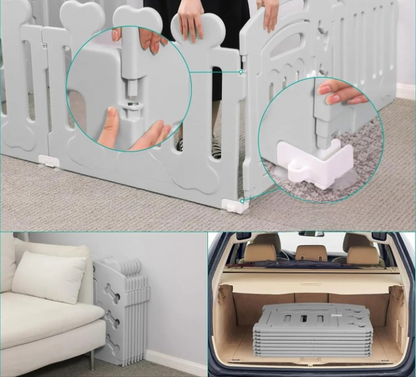Parc intérieur pour chien avec porte