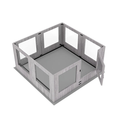 Parc intérieur en verre pour chien