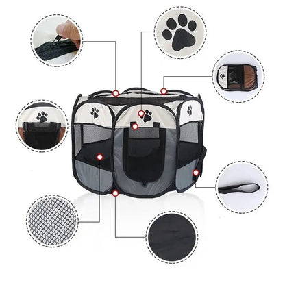 Parc intérieur pour chien pliable