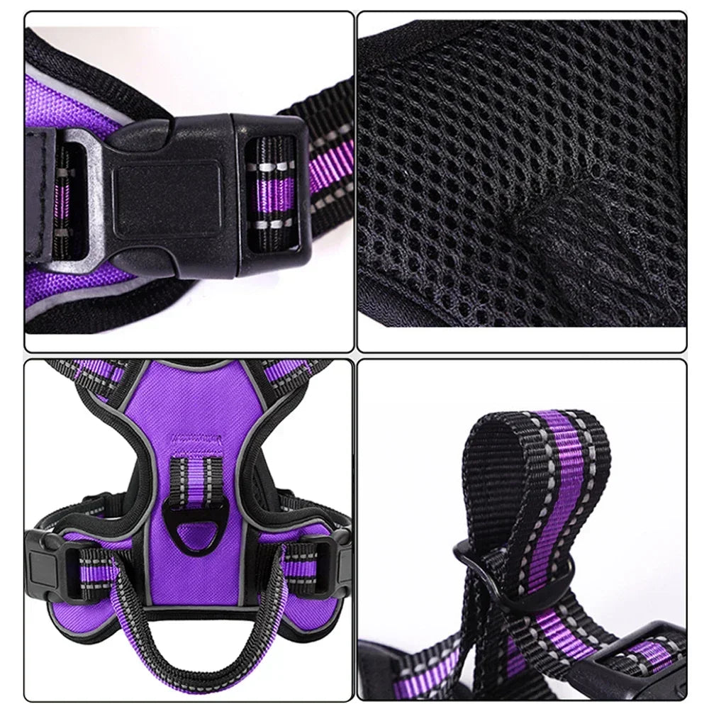 Harnais anti-traction en nylon pour chien