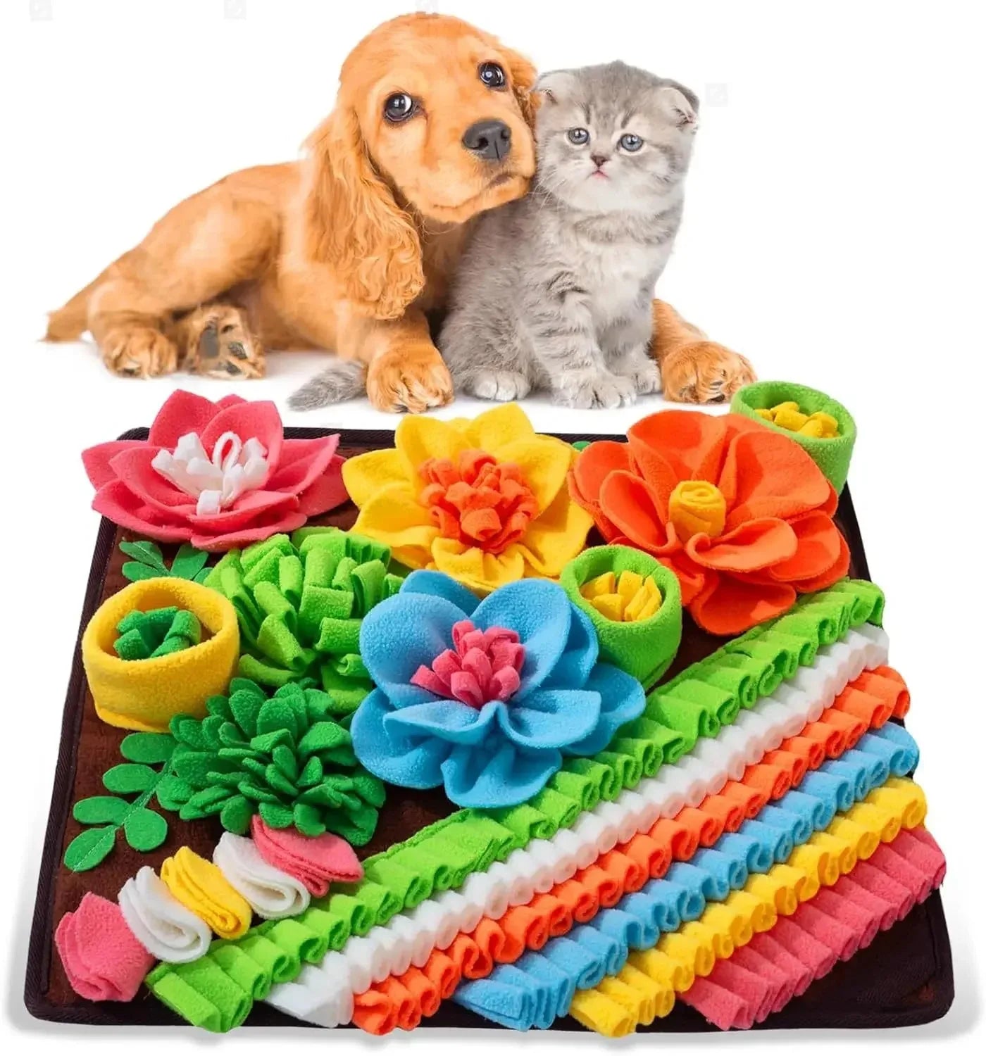 Tapis de reniflage coloré pour chien