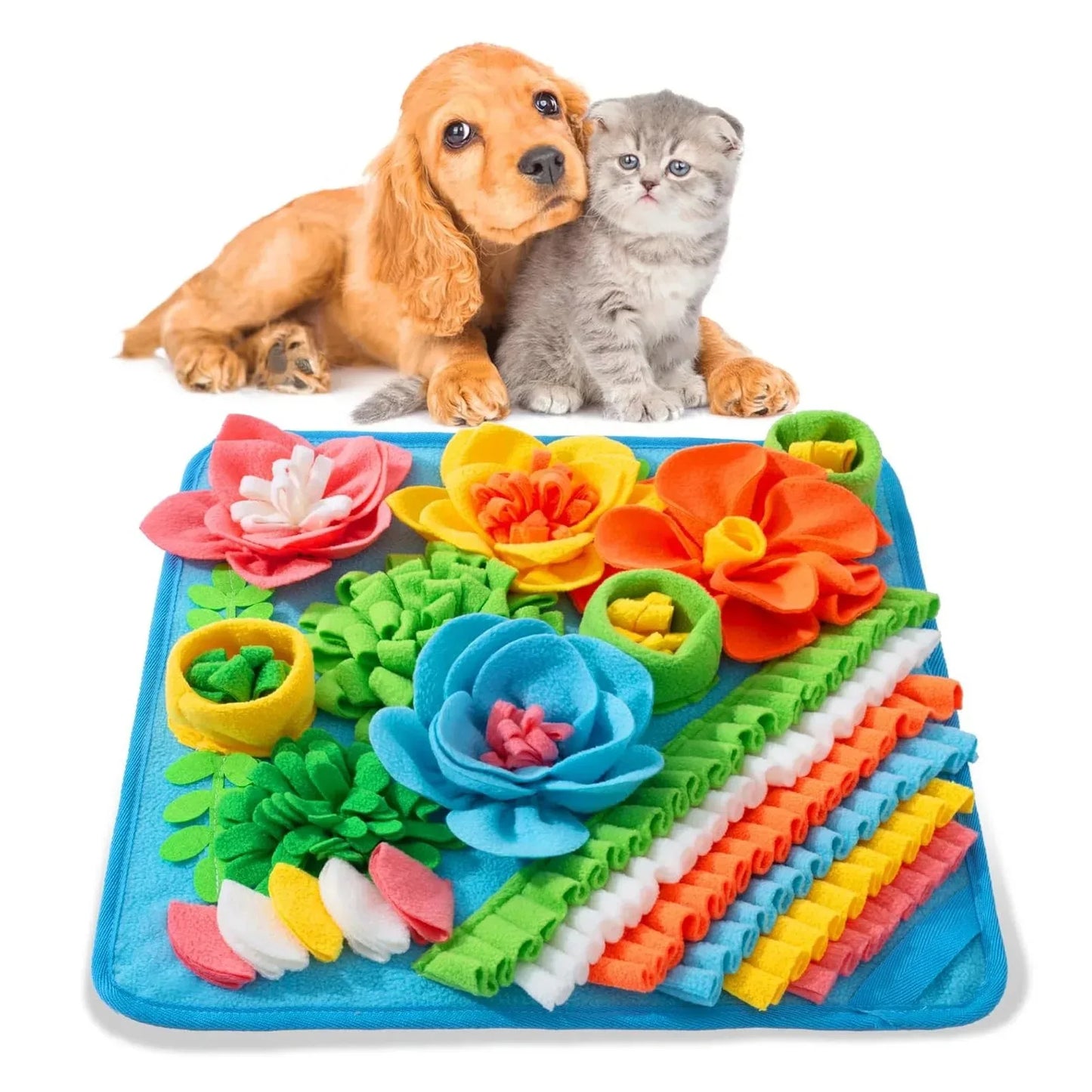 Tapis de reniflage coloré pour chien
