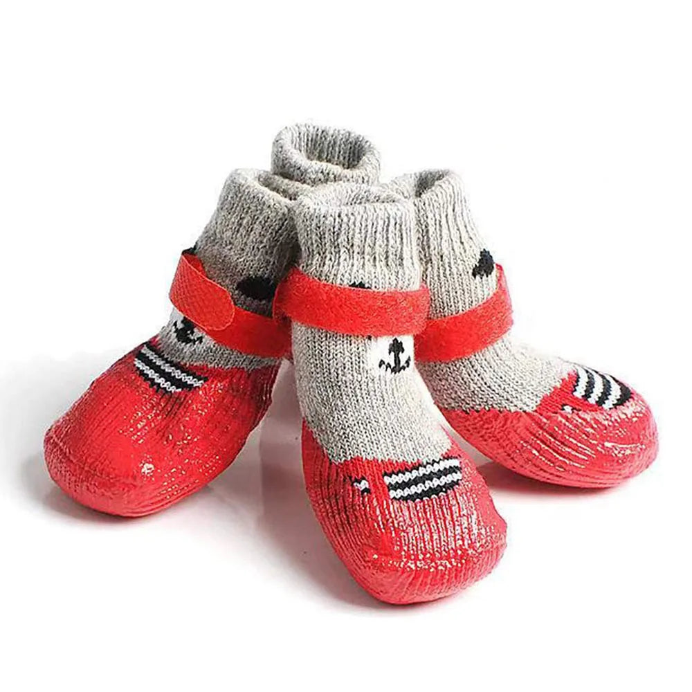 Chaussettes réglables colorées pour chien